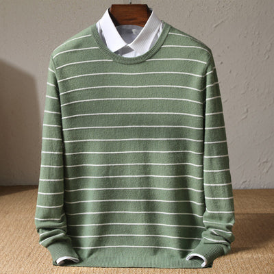 John Wellington Striped Wool Sweater