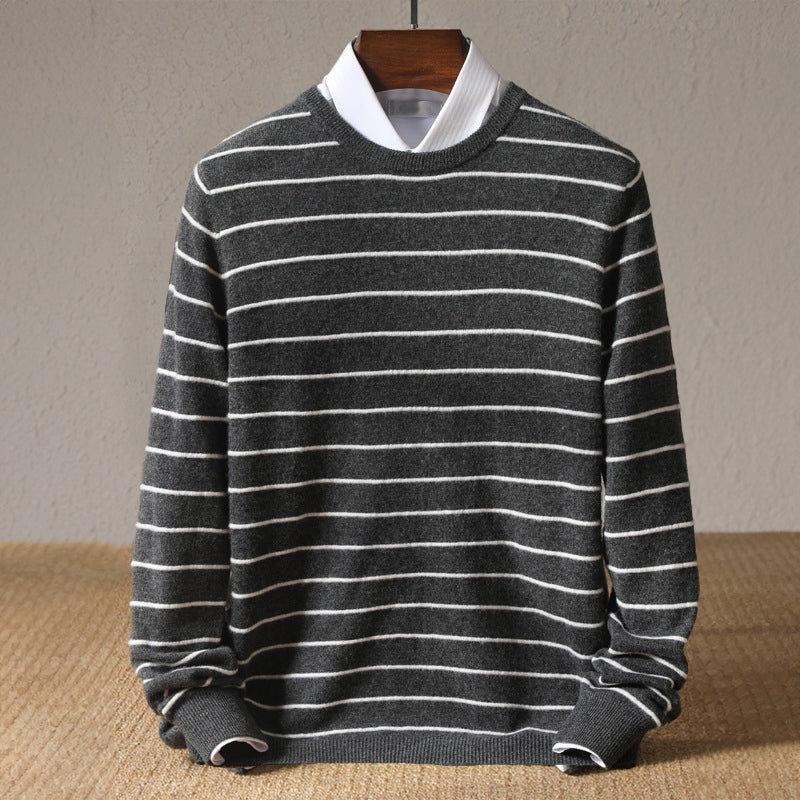 John Wellington Striped Wool Sweater