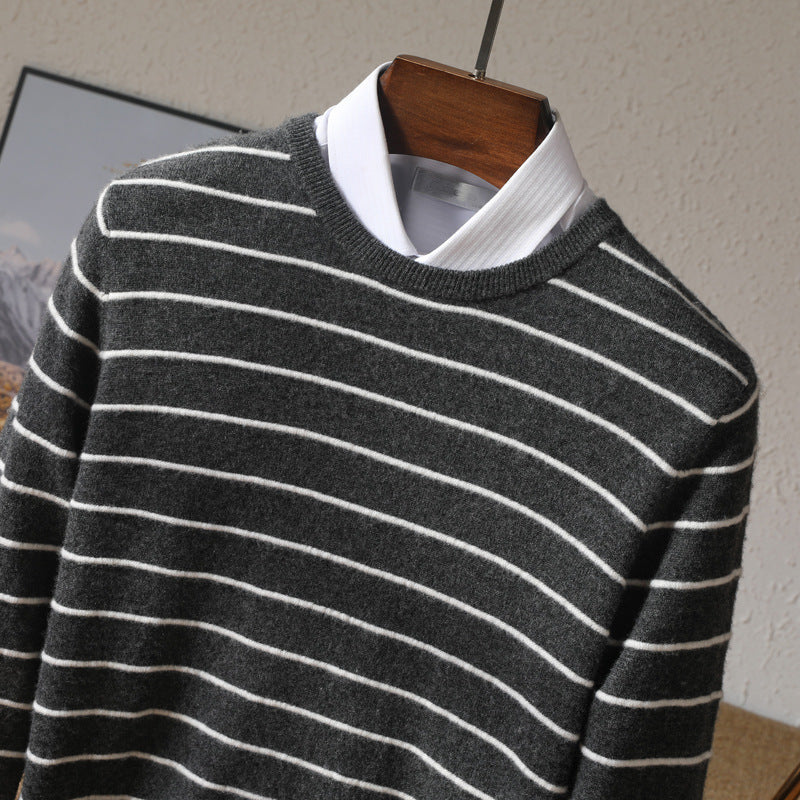 John Wellington Striped Wool Sweater