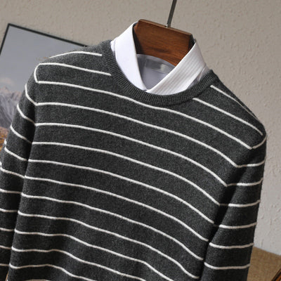 John Wellington Striped Wool Sweater