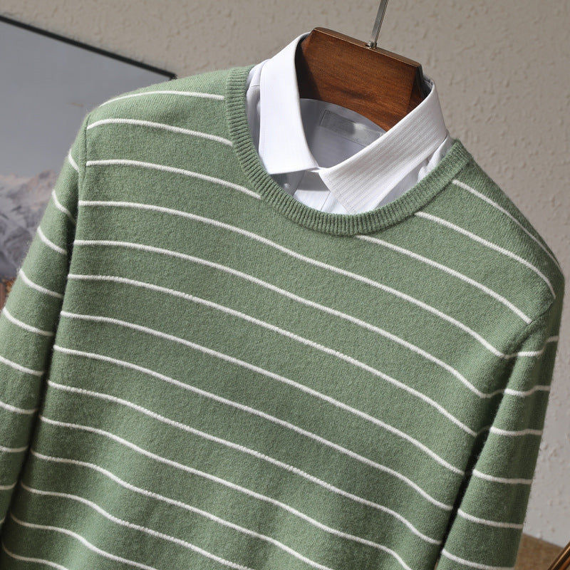 John Wellington Striped Wool Sweater
