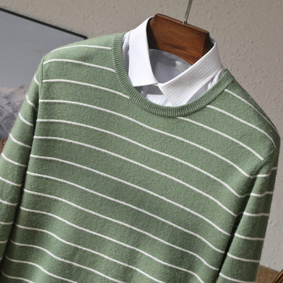 John Wellington Striped Wool Sweater