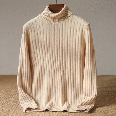 Massimo Ribbed Turtleneck Sweater