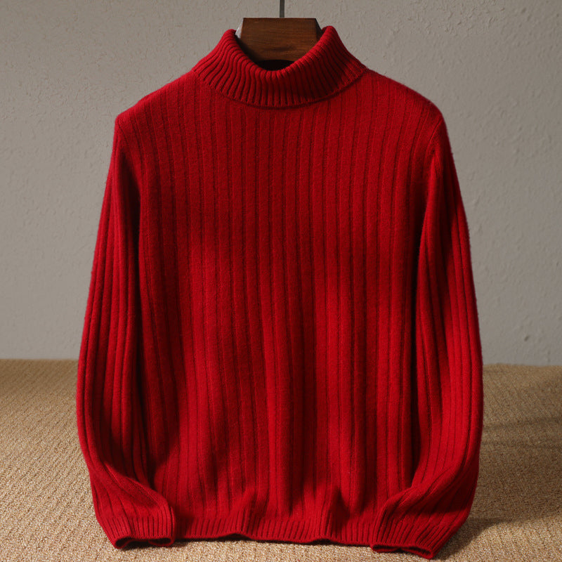 Massimo Ribbed Turtleneck Sweater
